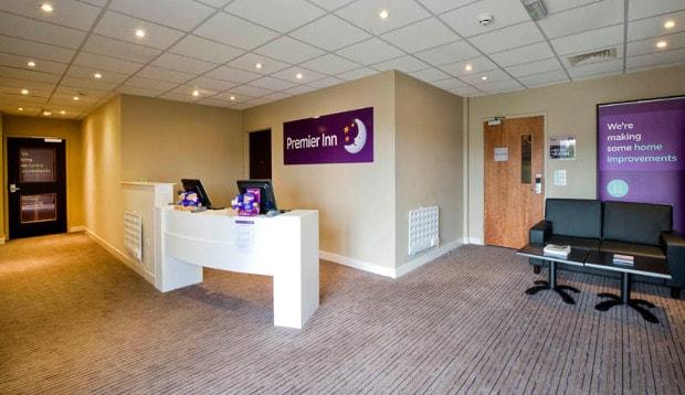 Reception at Premier Inn Glasgow Braehead