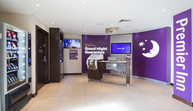 Reception at Premier Inn Honiton