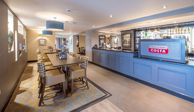 Bar area inside Premier Inn Kingston