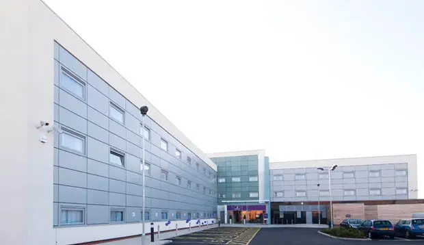 Exterior of Premier Inn Liverpool John Lennon Airport hotel