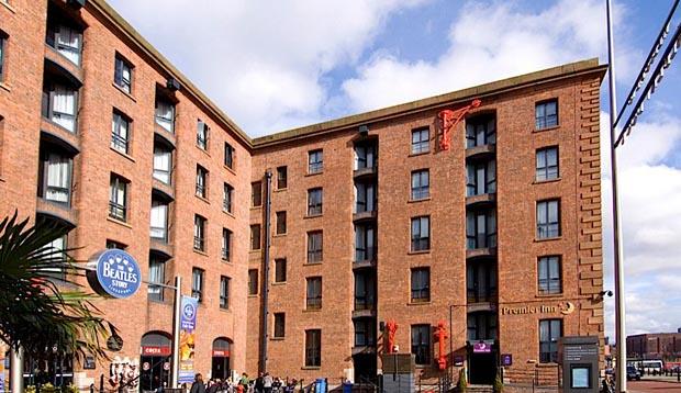 Exterior of Premier Inn Liverpool Albert Dock hotel