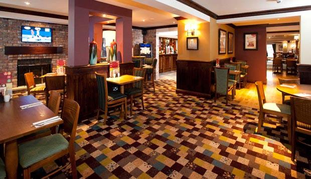 Restaurant area at Premier Inn Derry / Londonderry hotel