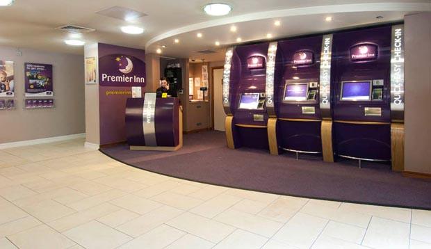 Reception at Premier Inn London Euston hotel