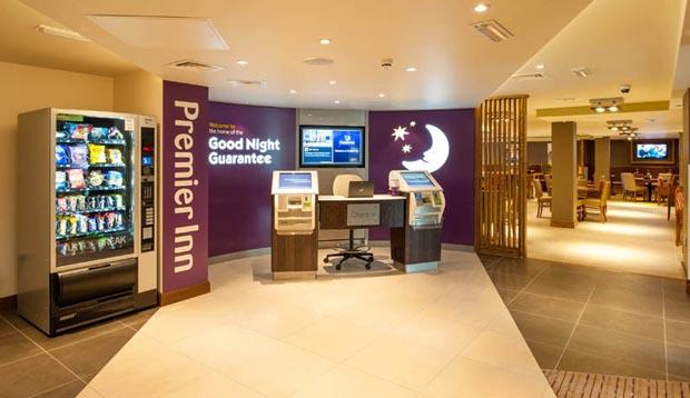 Reception at Premier Inn London Hendon (The Hyde) hotel