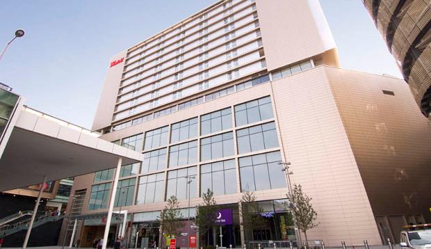 Restaurant area at Premier Inn London Stratford hotel