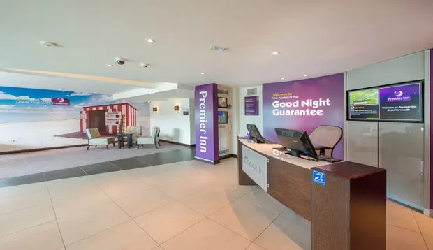 Reception at Premier Inn Great Yarmouth