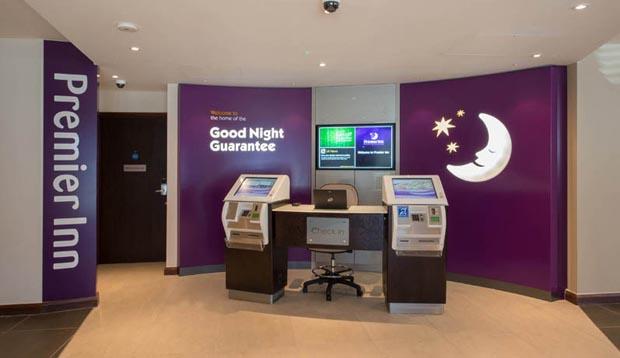 Reception at Premier Inn London Edmonton hotel