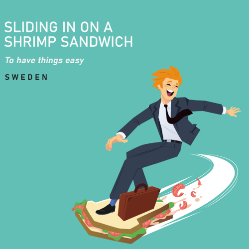 Sliding in on a shrimp sandwich