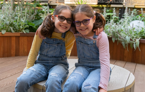 Iona and Beth at The Sight and Sound Centre