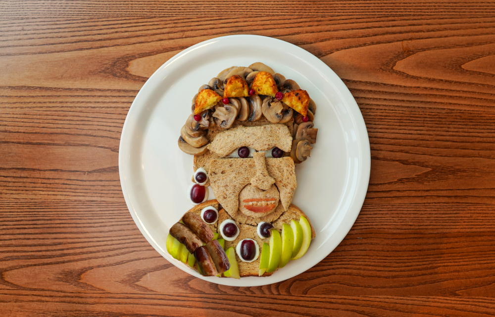 Her Majesty the Queen made entirely out of our famous Premier Inn Breakfast!