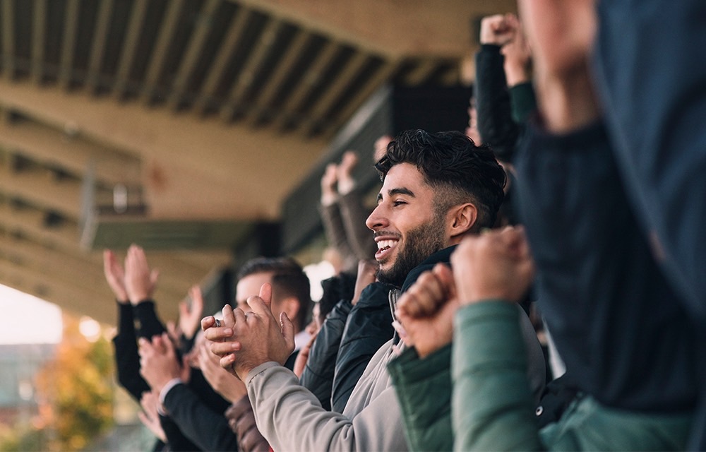 Fußballfans im Stadion