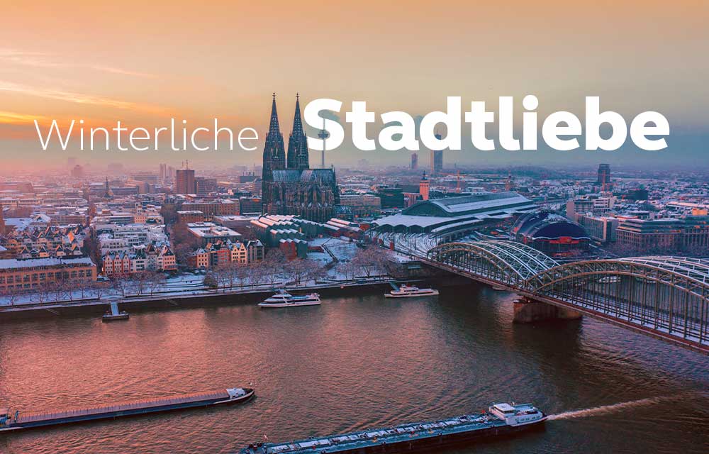 Winterliches Stadtbild von Köln