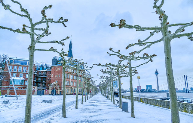 Düsseldorf im Schnee