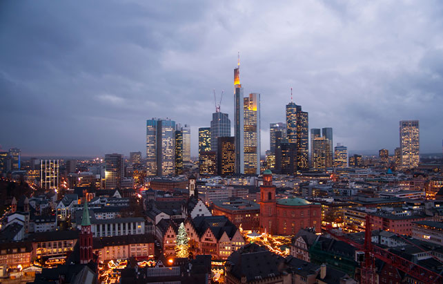 weihnachtlicher Skylineblick
