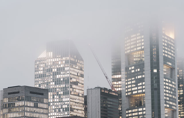 Frankfurt im Nebel