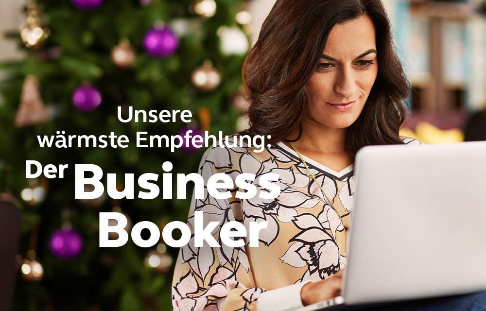 Frau bucht über den Business Booker 