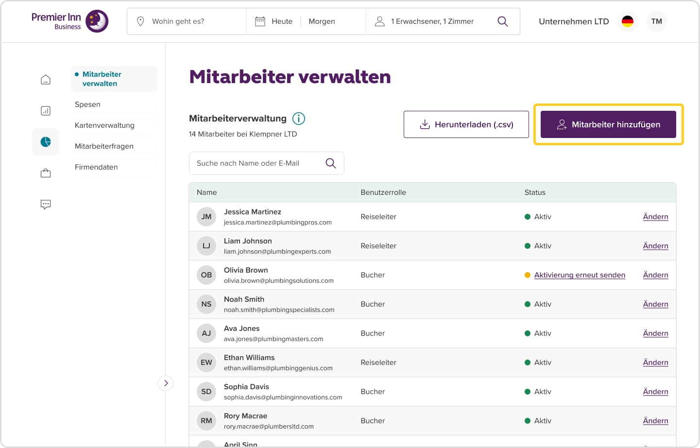 Mitarbeiterverwaltung
