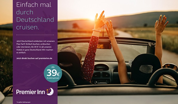 15.06.20 | „Wir machen es einfach.“ – Premier Inn setzt auf hohe Flexibilität mit neuer Sommer-Kampagne
