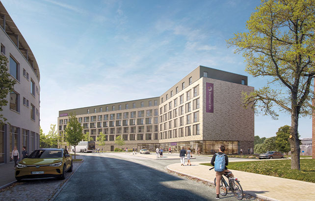 12.10.21 | Projektentwickler Citygrove realisiert in Lübeck direkt am Hauptbahnhof ein Hotel mit 203 Zimmern für die britische Marke Premier Inn