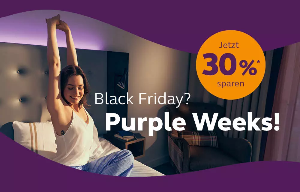 Purple Weeks: Zimmer jetzt 30%* günstiger