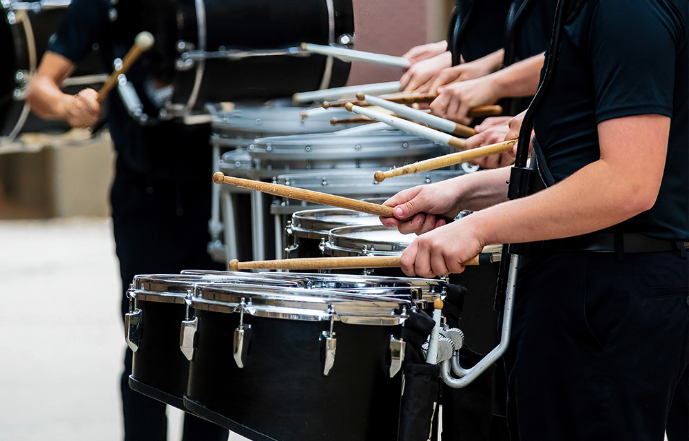 Live-Musik an der Strecke