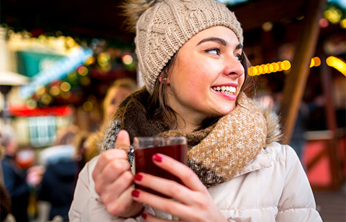 Glühwein trinken