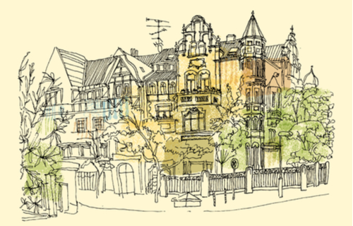 Reiseskizze Altstadt Hannover