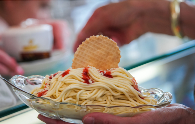 Spaghetti-Eis