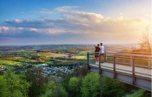 Ausblick von der Schaumberg-Plattform, Saarland
