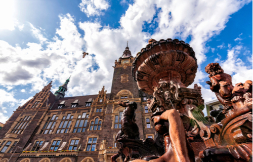 Neptunbrunnen am Elberfelder Rathaus