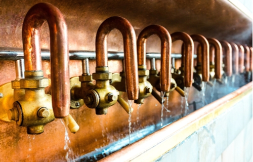 Traditional brewery taps