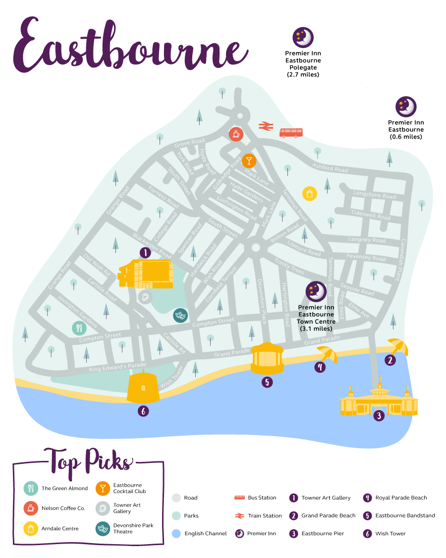 Eastbourne Map Premier Inn