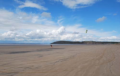 Land yachting in Weston-super-Mare