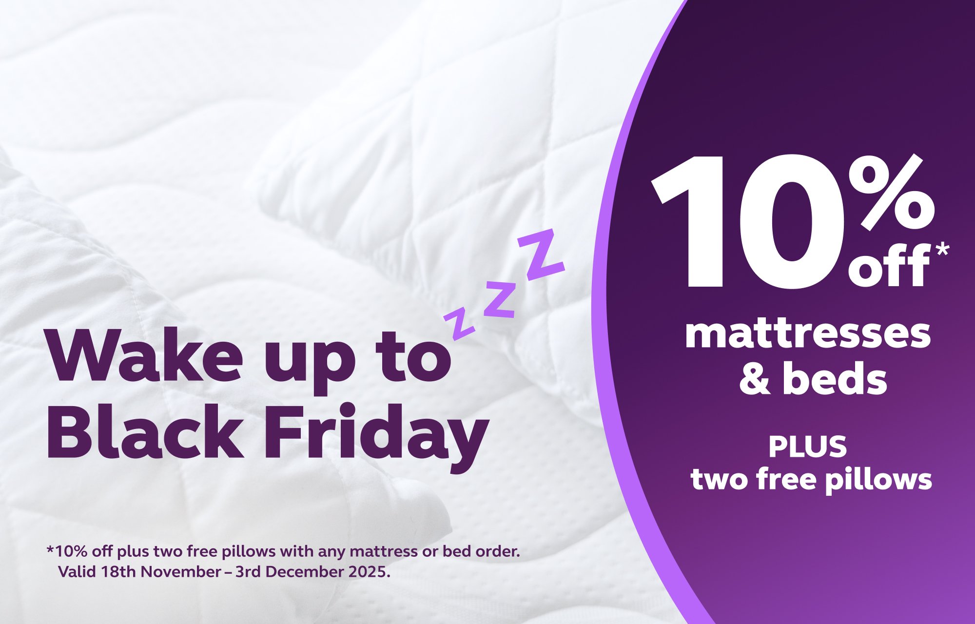 10% off mattresses & beds