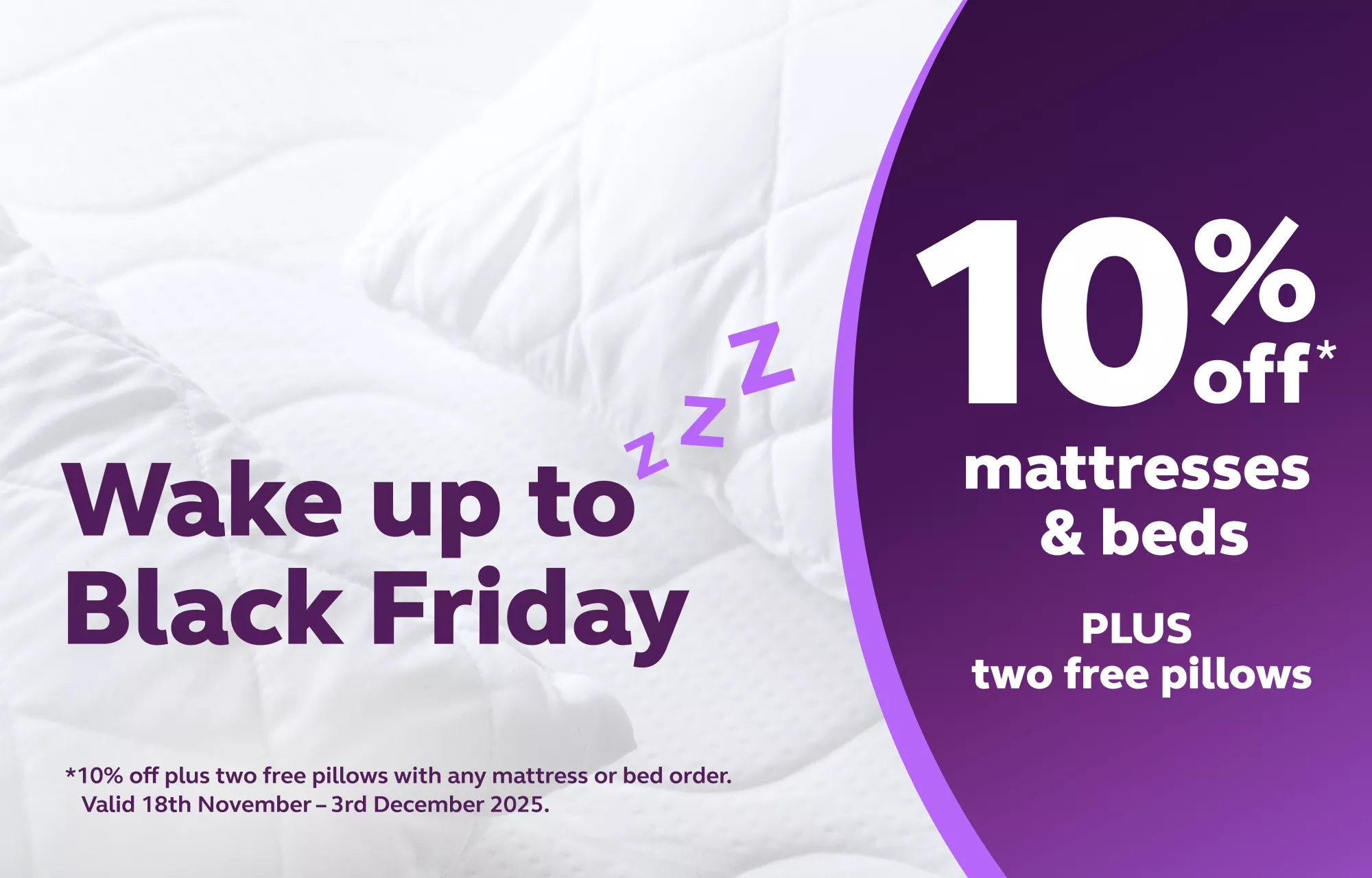 10% off mattresses & beds