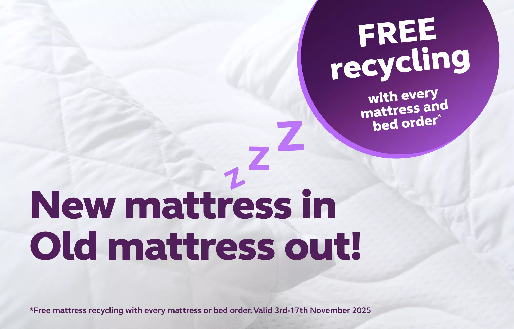 New mattress in. Old mattress out!