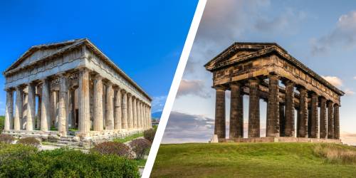 Greek Temple of Hephaestus and Penshaw Monument, Sunderland