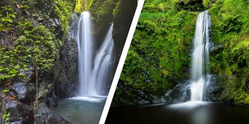 Gitgit River, Indonesia and Pistyll Rhaeadr, Wales