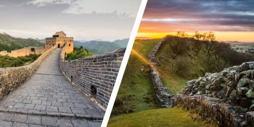 Great Wall of China, China and Hadrian's Wall, Cumbria