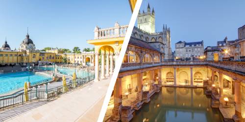 Thermal Baths, Budapest and Roman Baths, Bath