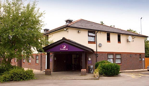 Outside reception at Premier Inn Caerphilly (Corbetts Lane)