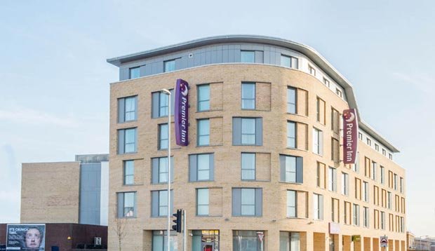 Exterior of Premier Inn Cambridge City East