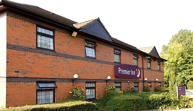 Side view of Premier Inn Cannock South hotel
