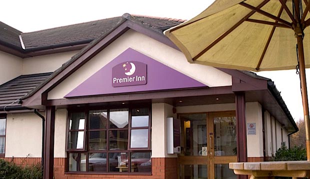 Entrance to Premier Inn Carlisle hotel 