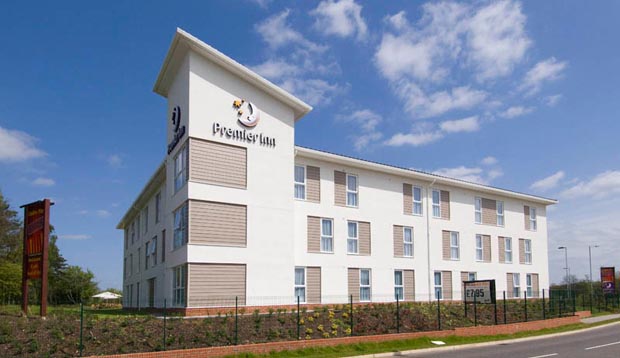 Exterior of Premier Inn Corby hotel
