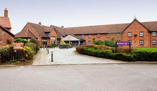 Exterior of Premier Inn Crewe West hotel