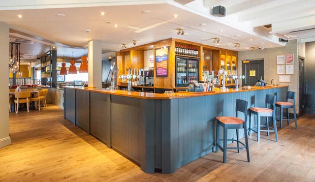 Bar area at Premier Inn Derby West