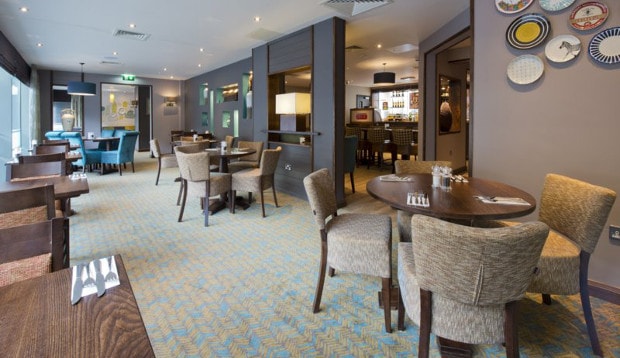 Coffee shop area at Premier Inn Derby City Centre (Cathedral Quarter)