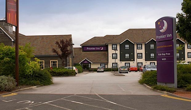 Exterior of Premier Inn Doncaster Lakeside showing surrounding area