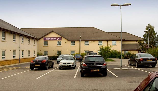 Car park at Premier Inn Durham East and exterior of hotel